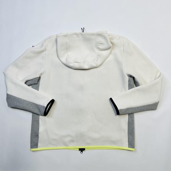 Nike Tech Fleece Hoodie Jacket Mens Large Gray White CU4489-133 Full Zip Pocket - Picture 3 of 15